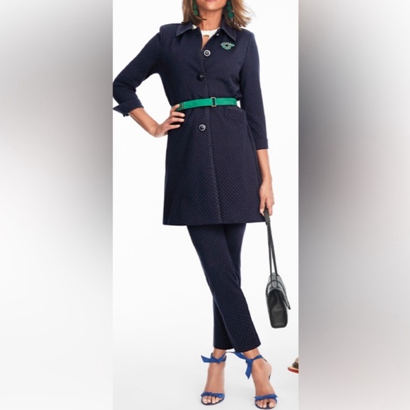 CAbi Two Piece Matching Set Jacket and Pants Navy Dot Print Women's Small - Picture 3 of 15